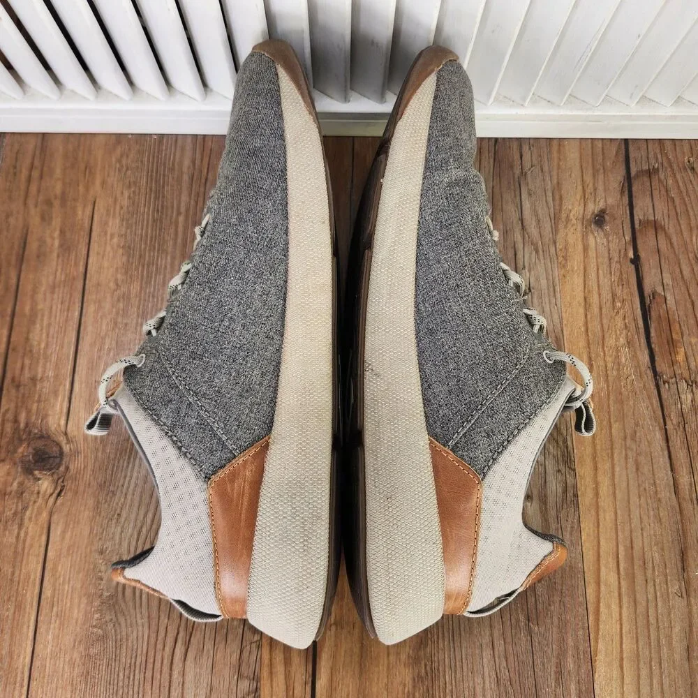Olukai Nanea Li Mens Sz 10.5 Gray Canvas Casual Urban Sneakers Shoes 10485-LRLR